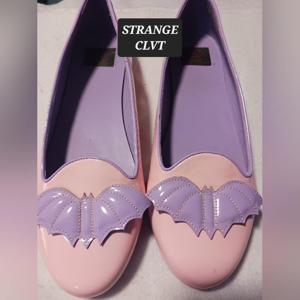 STRANGE CLVT Bat Shoes Flats Slip Ons Womens Size 11